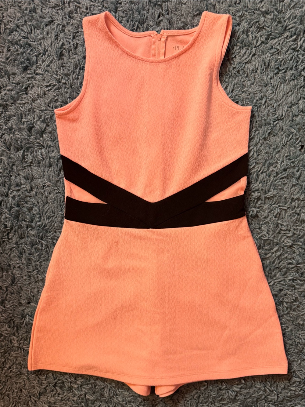 NWOT Children’s Place Pale Pink and Black Dress with Built-in Shorts